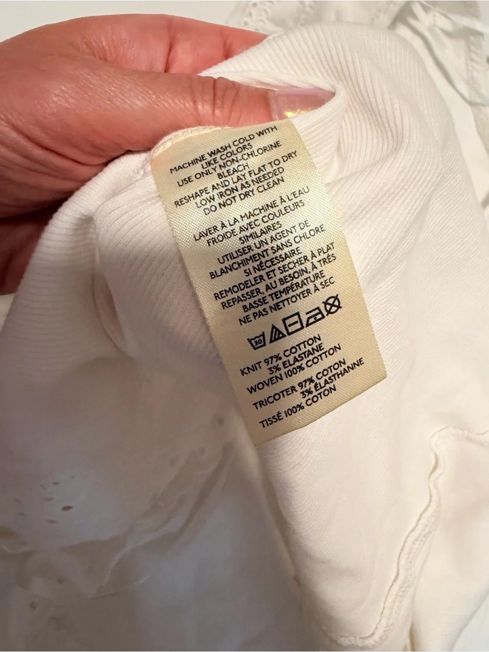 Free People White Eyelet Tie Front Tank - Picture 9 of 9
